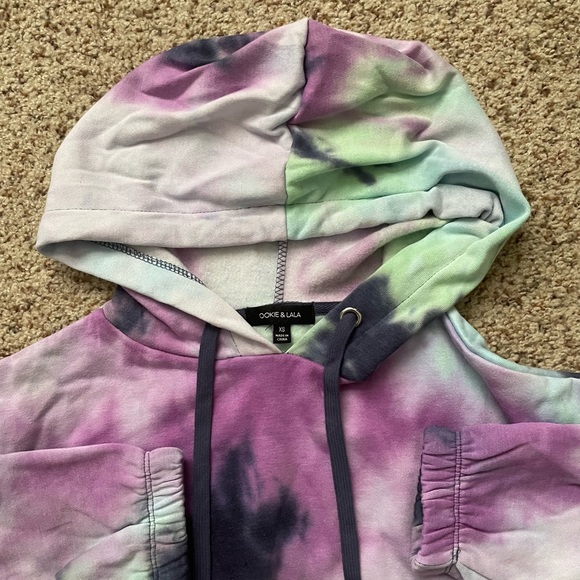 OOKIE & LALA Tie Dye Crop Hoodie NWT - XS - Picture 3 of 4